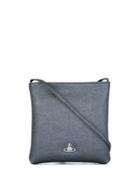 Vivienne Westwood Crosshatch Textured Crossbody Bag - Grey