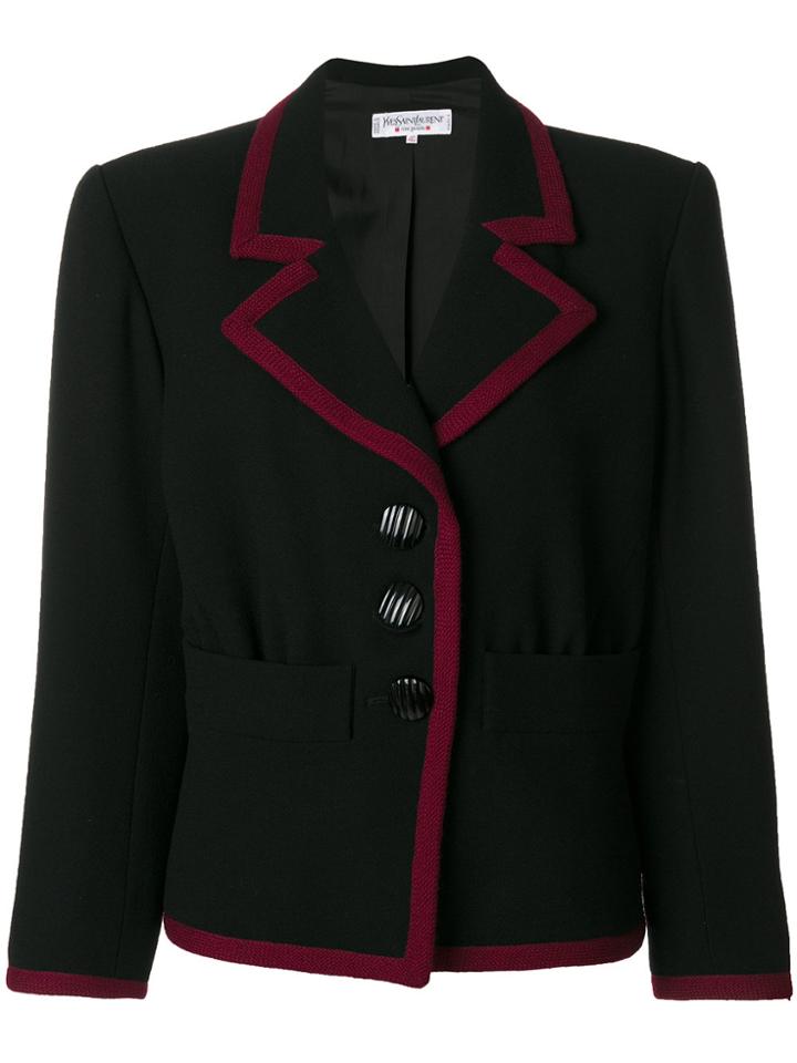 Yves Saint Laurent Vintage Contrast Edge Jacket - Black