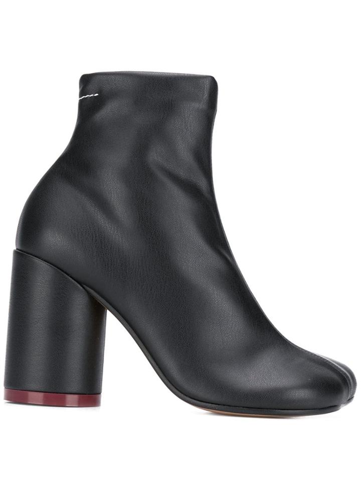 Mm6 Maison Margiela Asymmetric Toe Boots - Black