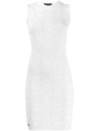 Philipp Plein Fitted Sleeveless Dress - White