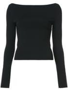 Oscar De La Renta Knotted-back Top - Black