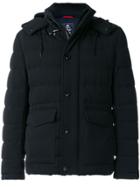 Fay Padded Buttoned Jacket - Blue