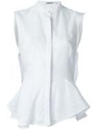 Chalayan Diagonal Drape Top, Women's, Size: 42, White, Cotton/polyester