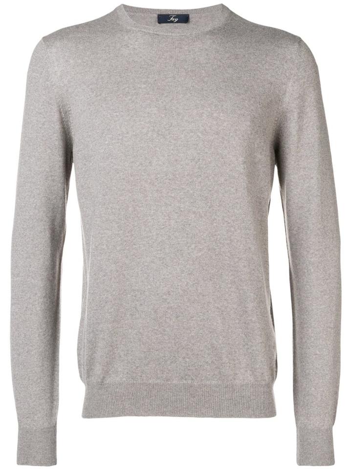 Fay Crew Neck Lightweight Sweater - Neutrals