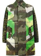 Herno Herno X Pierre-louis Mascia Reversible Print Mix Coat, Men's, Size: 50, Green, Cotton/polyester