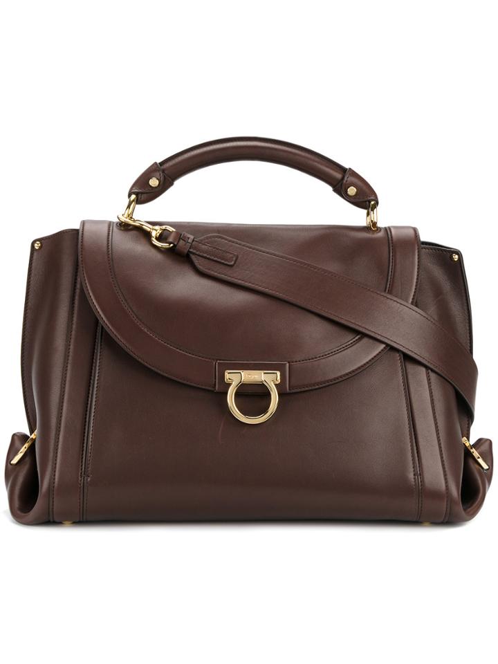 Salvatore Ferragamo Large Sofia Tote - Brown