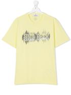 Stone Island Junior Teen Logo Print T-shirt - Yellow & Orange