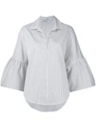 Tome Flared Sleeve Shirt, Women's, Size: Large, Black, Cotton/polyamide/spandex/elastane