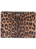 Stella Mccartney Leopard Print Clutch Bag, Women's, Brown, Polyester