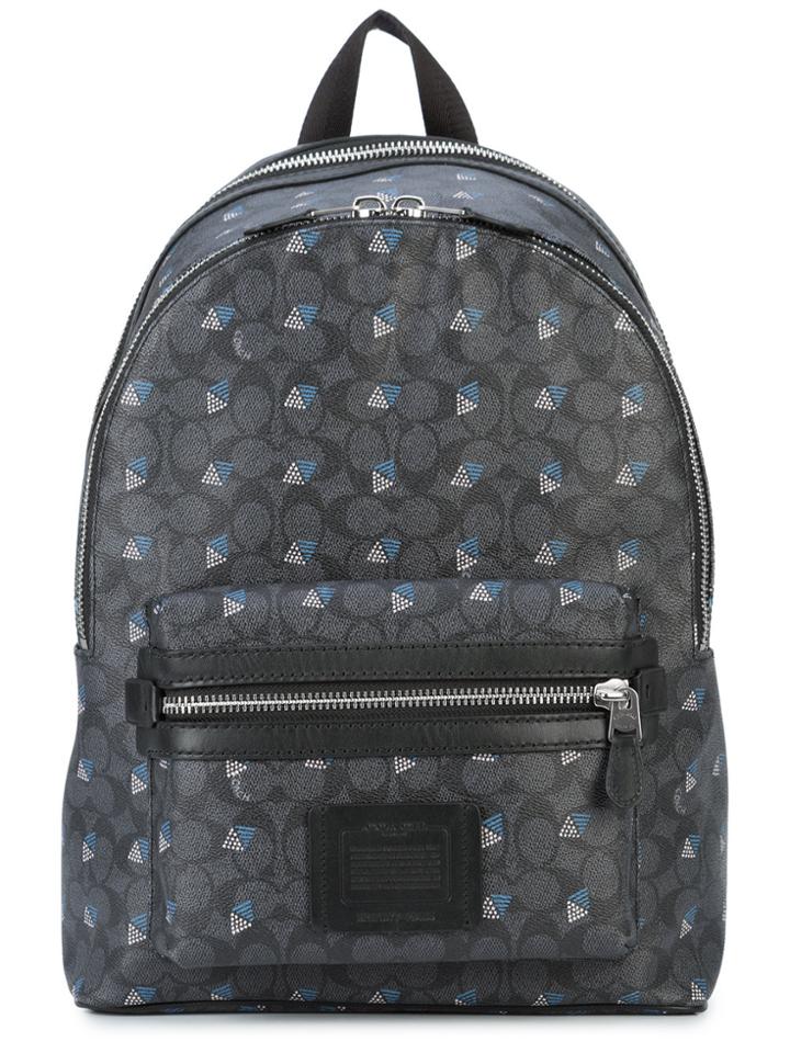 Coach Diamond Print Academy Backpack - Grey
