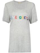 Andrea Bogosian 'love Deeply' Embroidery T-shirt - Grey