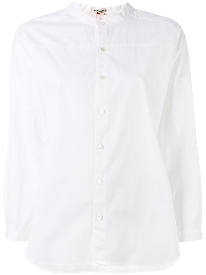 Blue Blue Japan Collarless Shirt - White