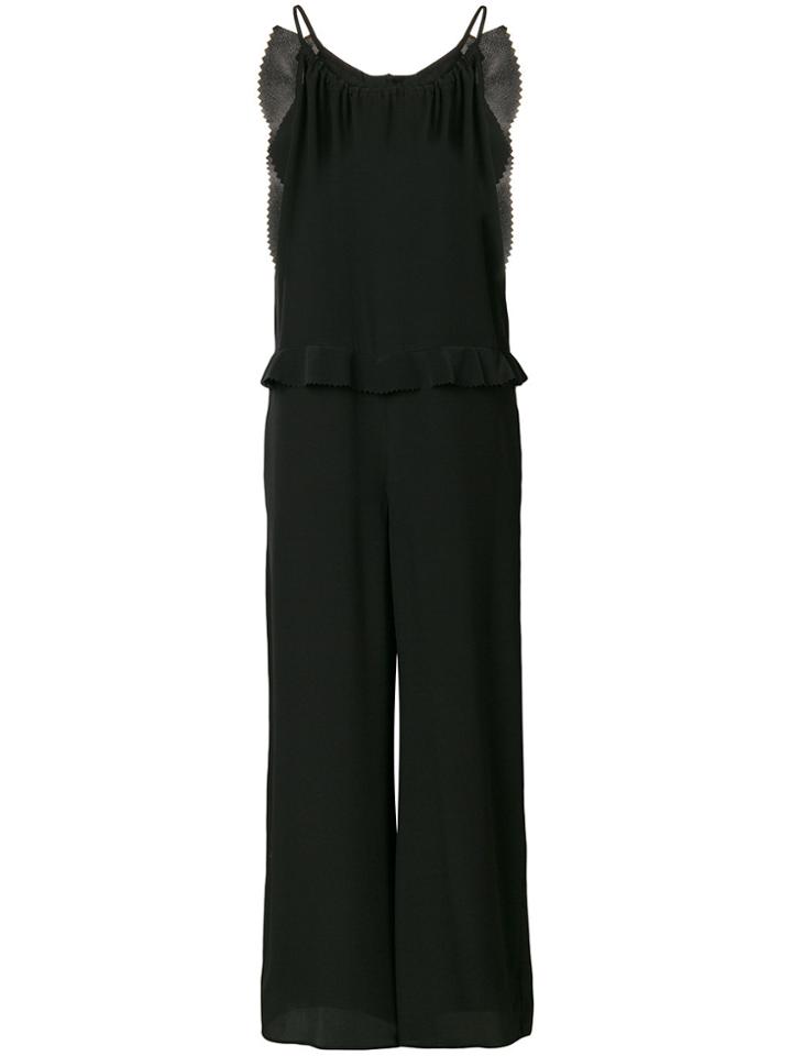 Red Valentino Flared Sleeveless Jumpsuit - Black