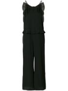 Red Valentino Flared Sleeveless Jumpsuit - Black