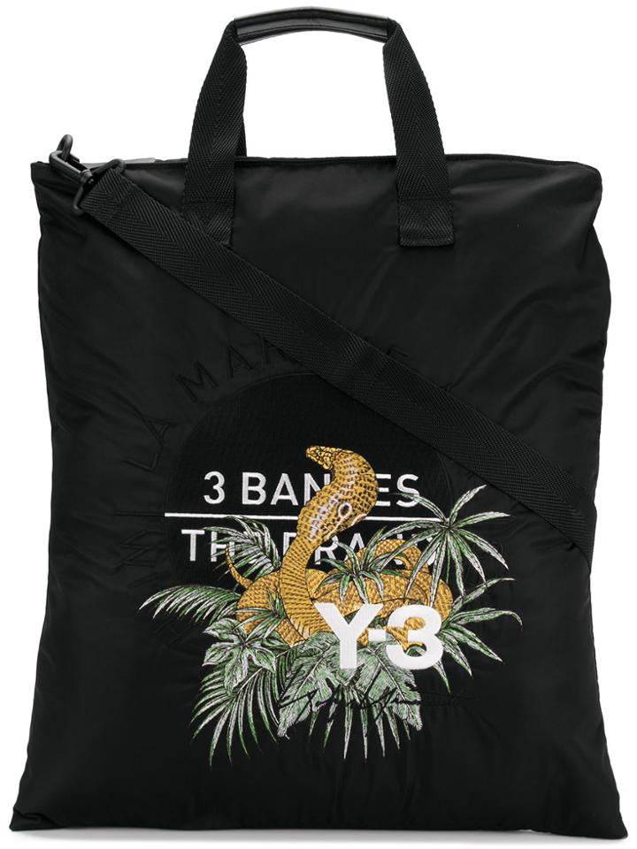 Y-3 Leopard Shoulder Bag - Black