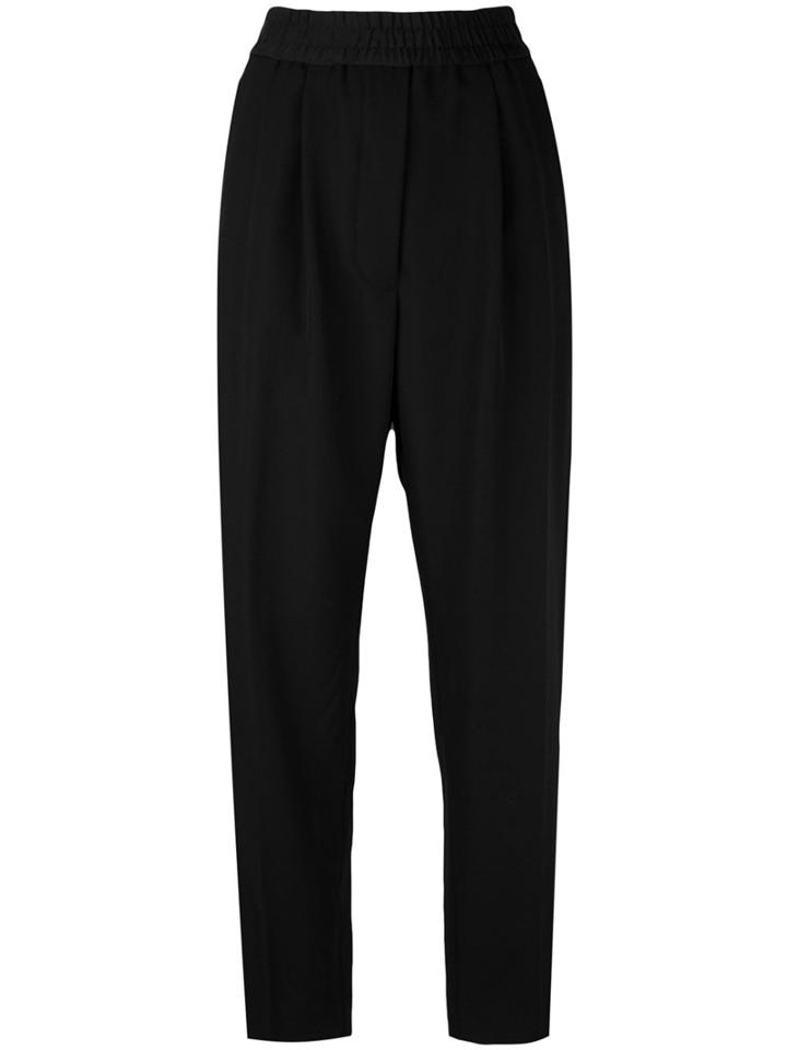 Haider Ackermann - Tapered Track Pants - Women - Silk/cotton/rayon/wool - 42, Black, Silk/cotton/rayon/wool
