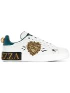 Dolce & Gabbana Appliqué Low To Sneakers - White