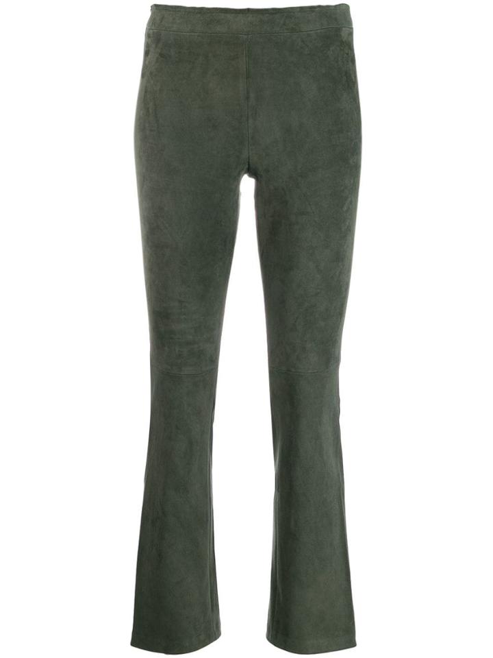 Stouls Classic Cropped Trousers - Green