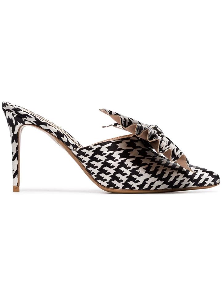 Alexandre Vauthier Black And White Kate 90 Houndstooth Print Bow
