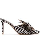 Alexandre Vauthier Black And White Kate 90 Houndstooth Print Bow