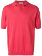 John Smedley Open Collar Polo - Red
