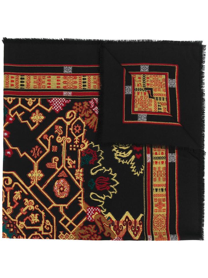 Etro Antique Carpet-jacquard Scarf - Black
