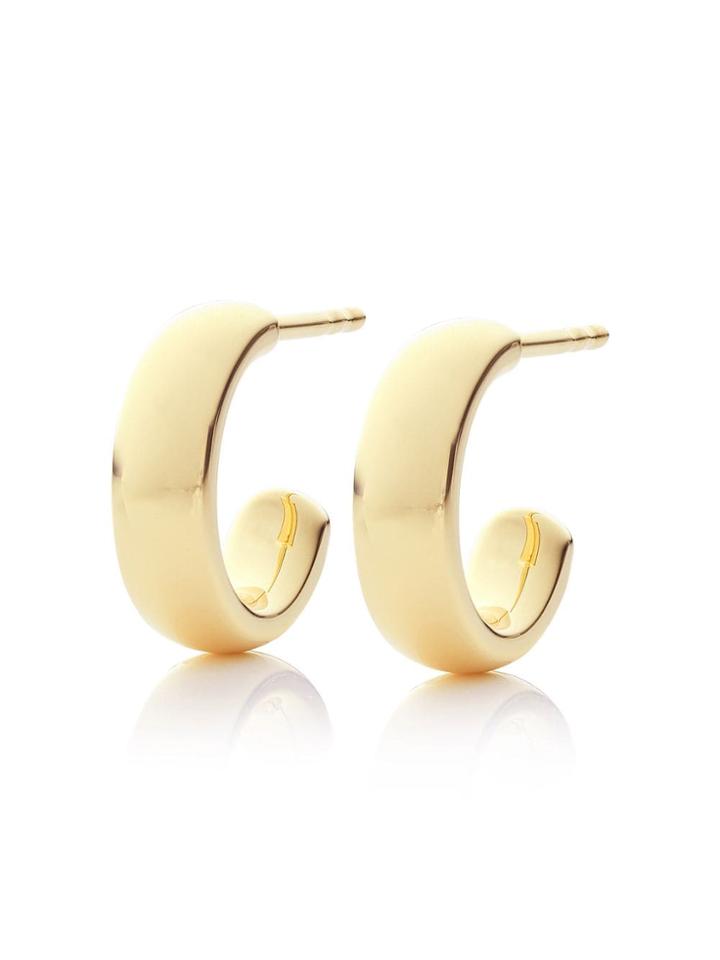 Monica Vinader 18kt Gold Vermeil Gp Fiji Mini Hoop Earrings