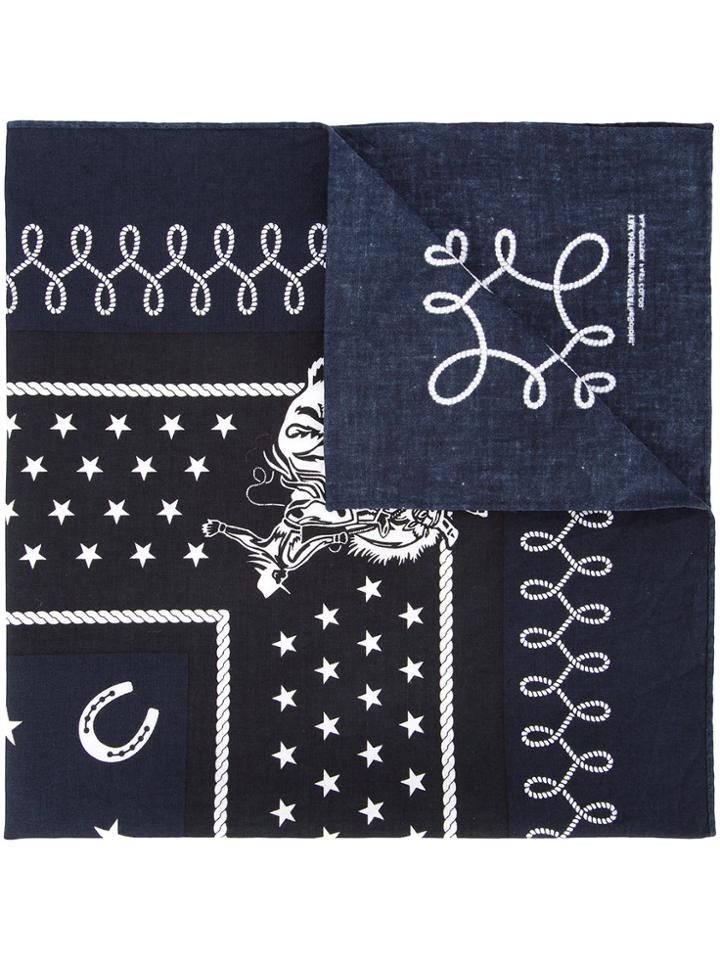 Takahiromiyashita The Soloist Novelty Print Bandana - Blue