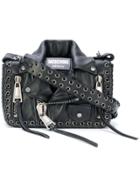 Moschino Eyelet Detail Biker Bag - Black