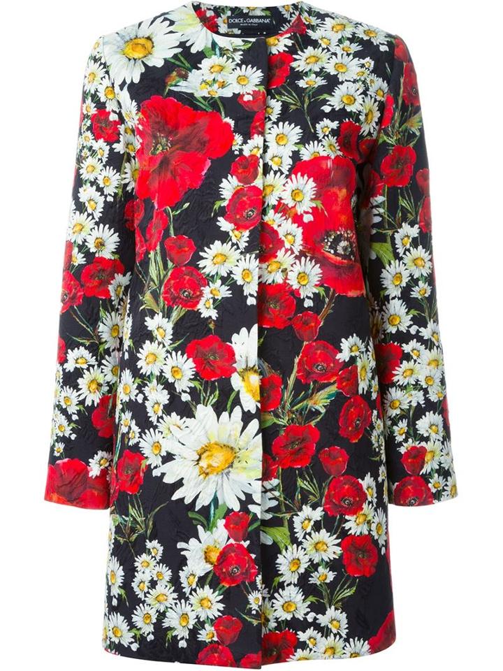 Dolce & Gabbana Daisy And Poppy Print Coat