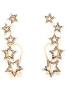 Rosa De La Cruz Yellow Gold & Diamond Star Earrings
