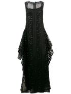 Talbot Runhof Sequin Embellished Tulle Dress - Black