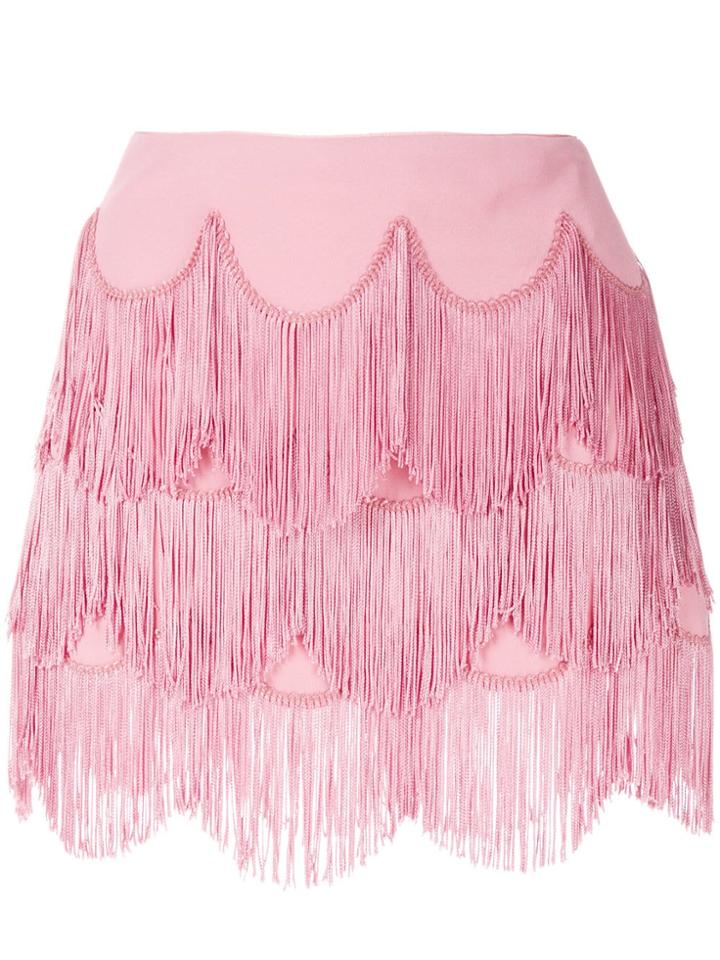 Marc Jacobs Fringed Mini Skirt - Pink