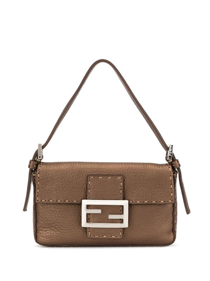 Fendi Pre-owned Mini Selleria Mamma Baguette Tote - Brown
