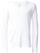 Attachment Scoop Neck T-shirt, Men's, Size: 3, White, Cotton