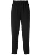 Ganni Straight Trousers, Women's, Size: 36, Black, Polyester/spandex/elastane