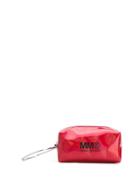 Mm6 Maison Margiela Logo Zipped Clutch - Red