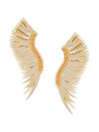 Mignonne Gavigan Long Wings Beaded Earrings - Yellow & Orange
