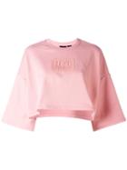 Puma - Puma X Fenty Cropped Top - Women - Cotton/polyester/spandex/elastane - S, Pink/purple, Cotton/polyester/spandex/elastane