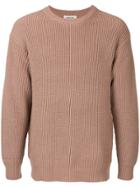 Monkey Time Crew Neck Ribbed Jumper - Pink & Purple