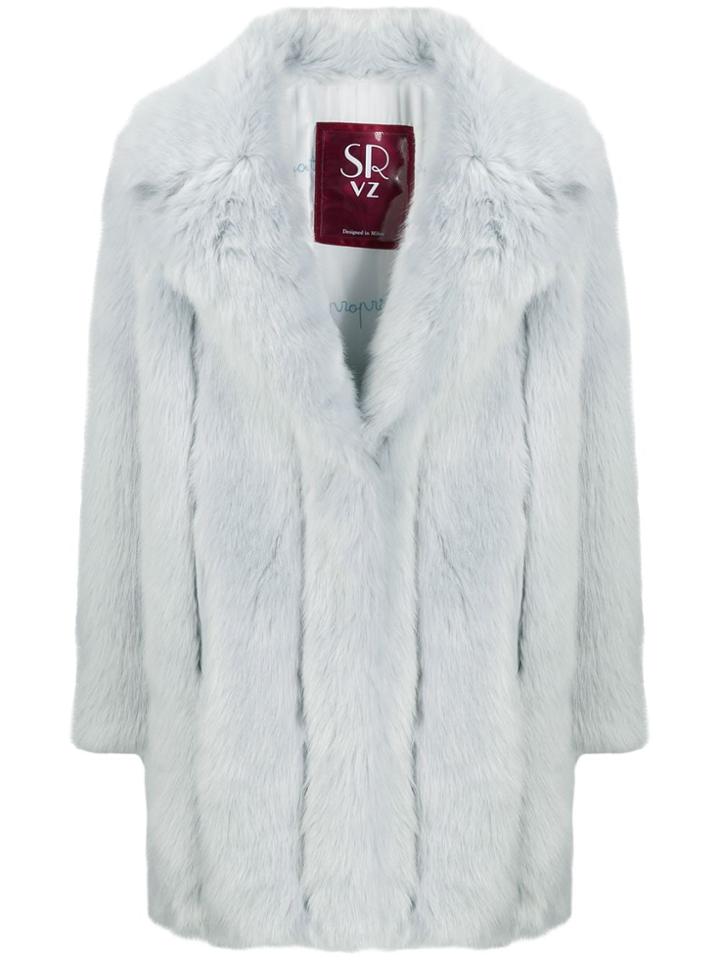 Srvz Club Oversized Faux-fur Coat - Blue