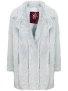 Srvz Club Oversized Faux-fur Coat - Blue