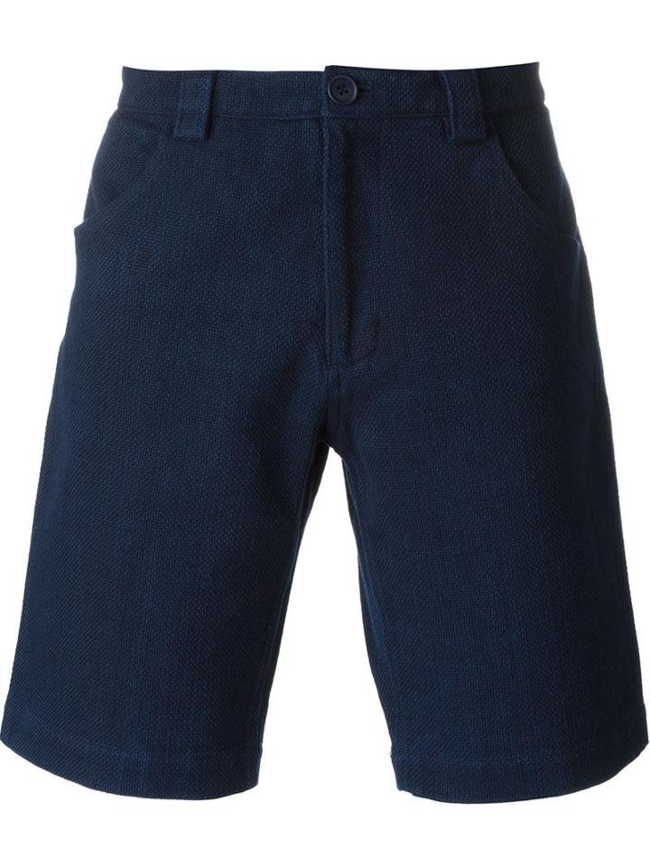 Blue Blue Japan Textured Bermuda Shorts