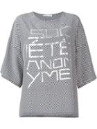 Société Anonyme Oversized Front Print T-shirt, Women's, Black, Silk