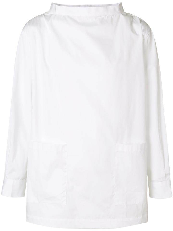 Comme Des Garçons Shirt Boys Wide Collar Shirt - White