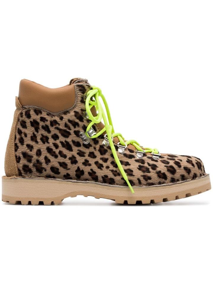Diemme Brown And Black Leopard Print Boots