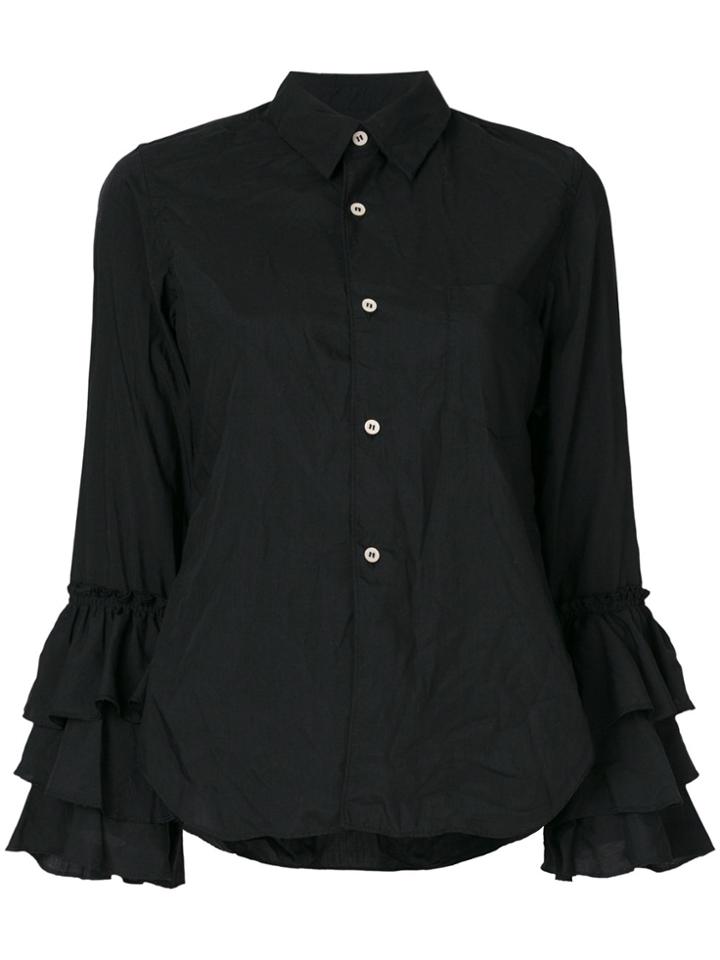 Comme Des Garçons Comme Des Garçons Ruffle Sleeved Shirt - Black