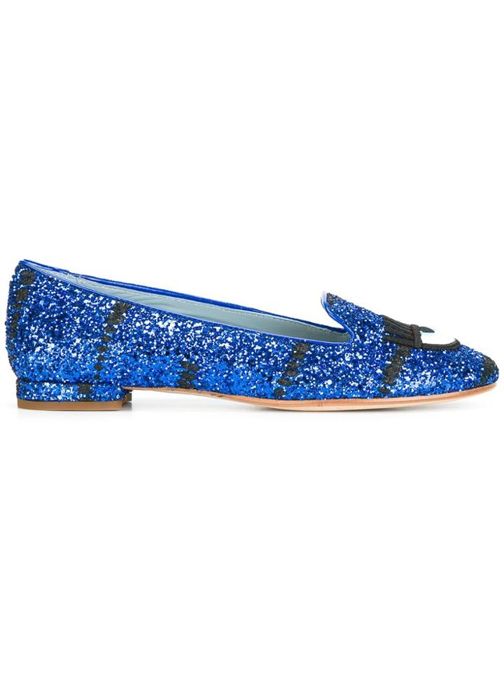 Chiara Ferragni Flirting Eyes Slippers - Blue