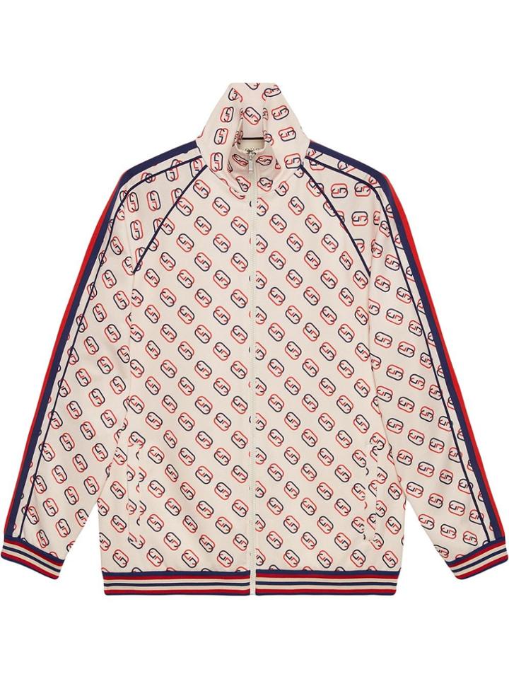 Gucci Oversize Printed Jersey Jacket - 9744 White