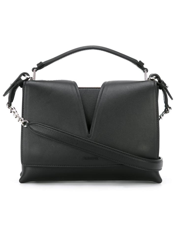 Jil Sander Cut-out Shoulder Bag, Women's, Black